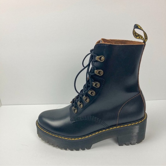 Dr Marten Leona Smooth Vintage Leather Black NEW 8 - Picture 4 of 11